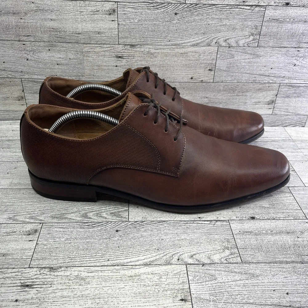 Florsheim Postino Plain‎ Toe Oxford Cognac Leather Dress Shoes Men 11 3E